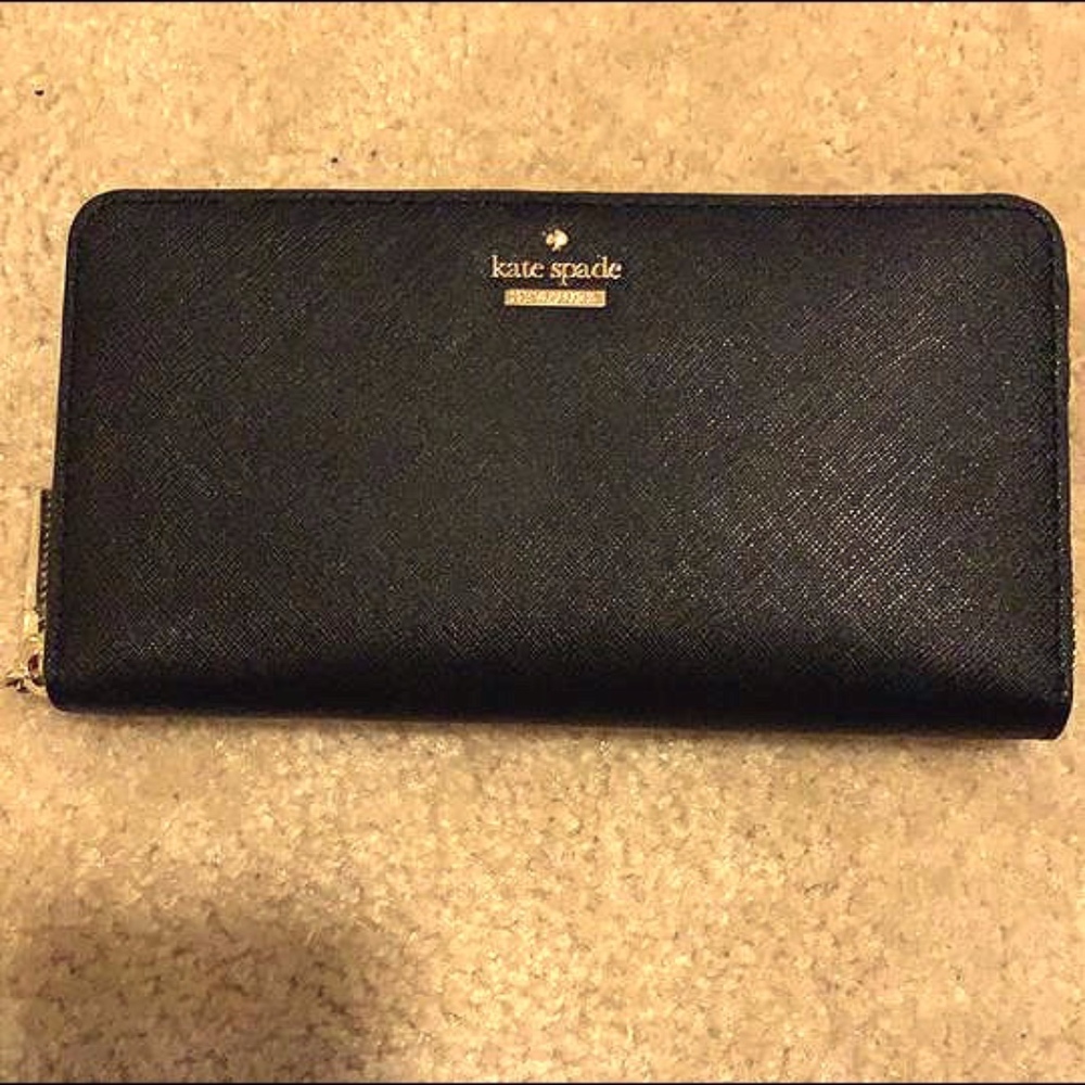 Kate Spade Black zip around Wallet